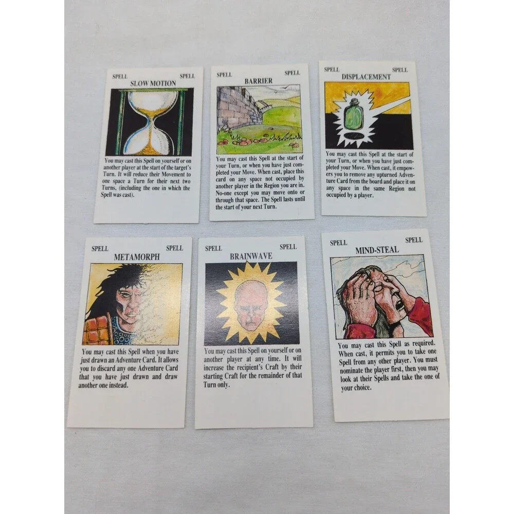 Complete Set Of Small Cards Talisman Expansion Set 1986
